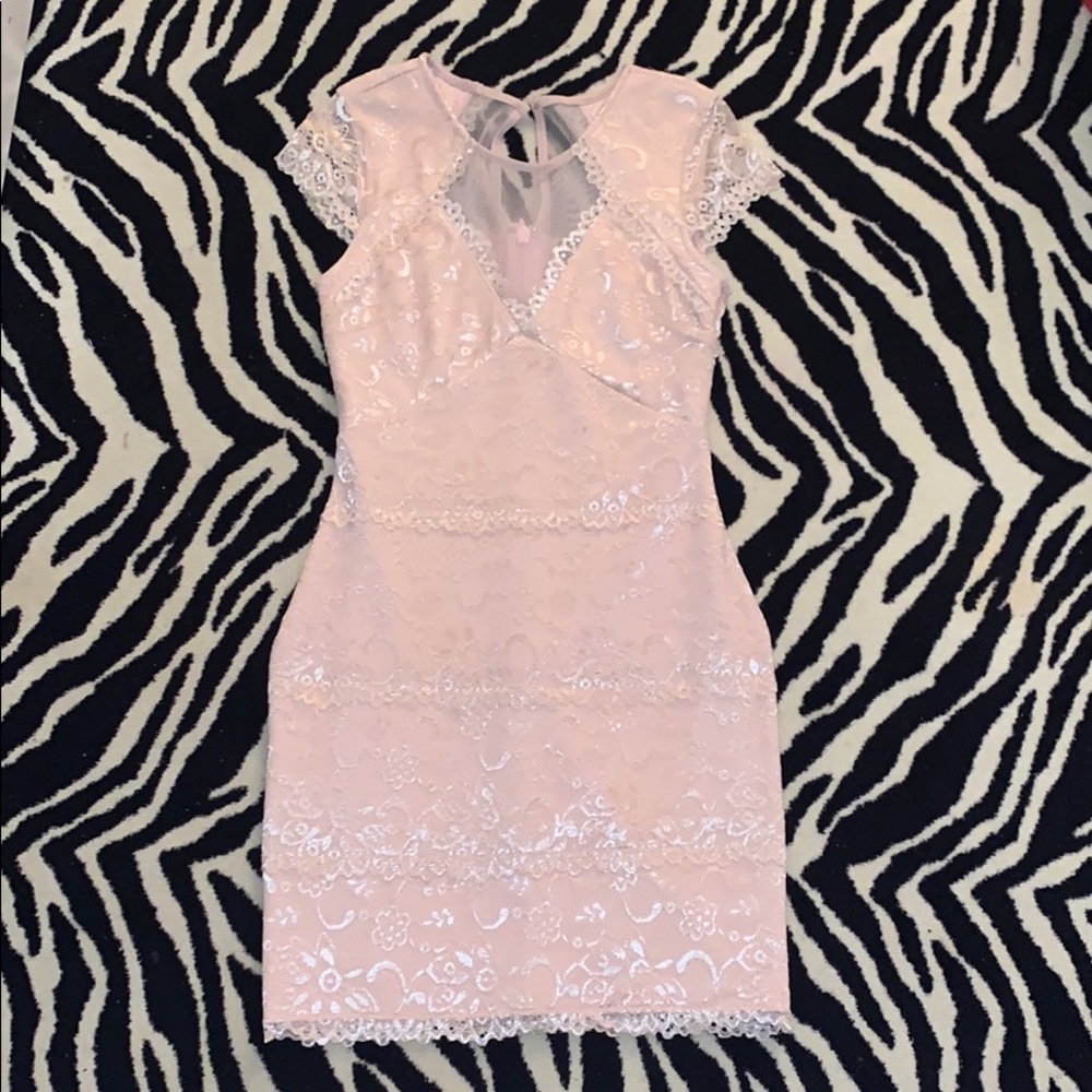 Lace baby pink dress